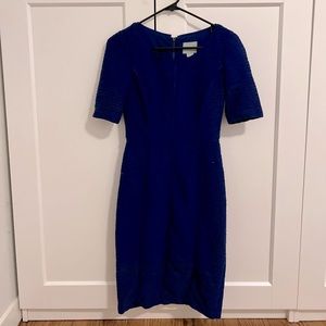 Rouched Maeve Blue fitted dress